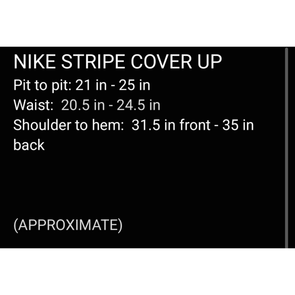 Nike Gray White Striped High Low Sleeveless Tank Dress Swim Cover Up, Nwt Size L - Picture 12 of 12